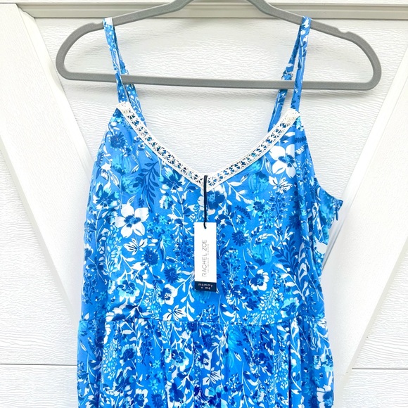 Rachel Zoe Blue Floral Summer Dress - Picture 2 of 3